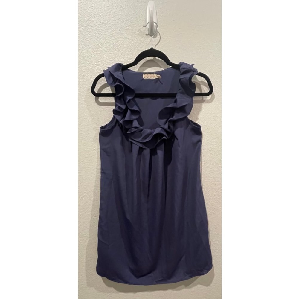 PINS AND NEDDLES Ruffle Navy Blue Mini Dress
